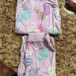 Little Sleepies Purple Bunny Print Kids Pajamas
